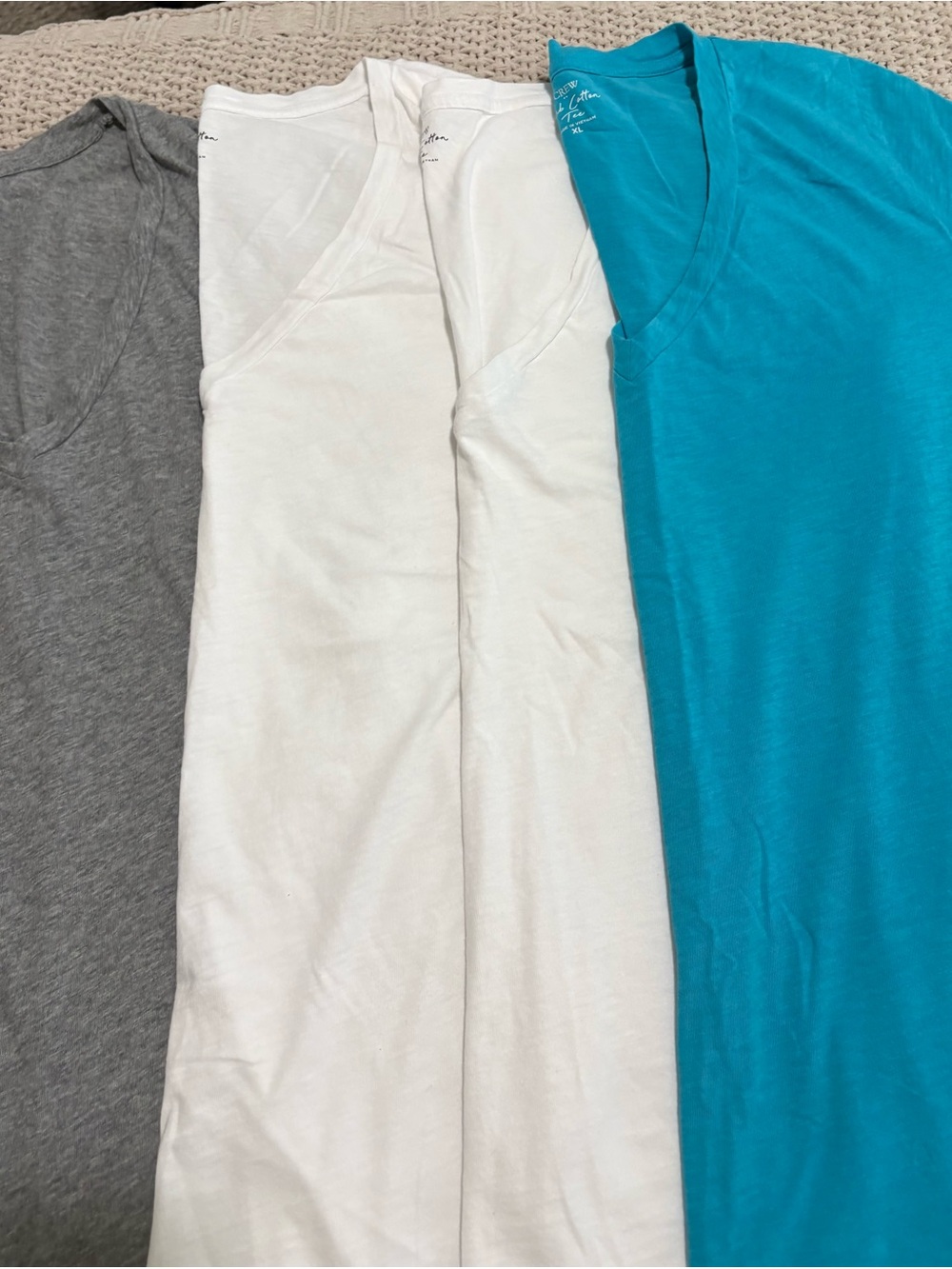 J. Crew Slub Cotton Tee in Turquoise